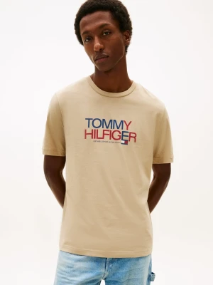 Zdjęcie produktu Tommy Hilfiger Koszulka Mężczyźni Bawełna beżowy|niebieski|czerwony