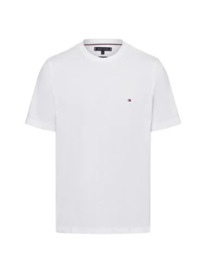 Tommy Hilfiger Koszulka męska Mężczyźni Bawełna biały jednolity,