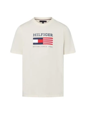 Tommy Hilfiger Koszulka męska Mężczyźni Bawełna biały nadruk,