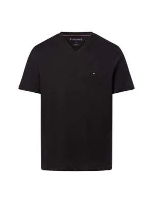 Tommy Hilfiger Koszulka męska Mężczyźni Bawełna czarny jednolity,