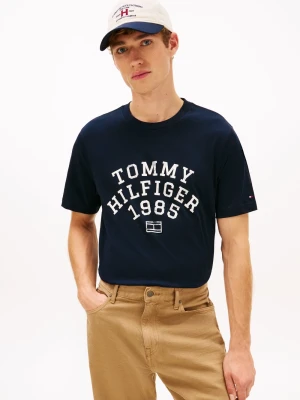 Tommy Hilfiger Koszulka męska Mężczyźni Bawełna niebieski,