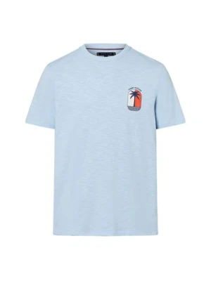 Tommy Hilfiger Koszulka męska Mężczyźni Bawełna niebieski jednolity,