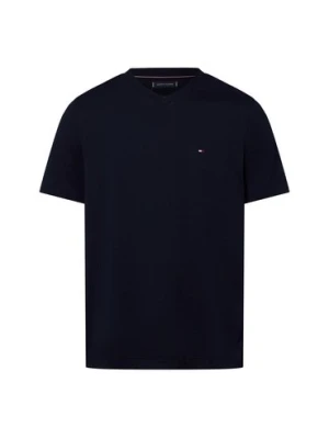 Tommy Hilfiger Koszulka męska Mężczyźni Bawełna niebieski jednolity,