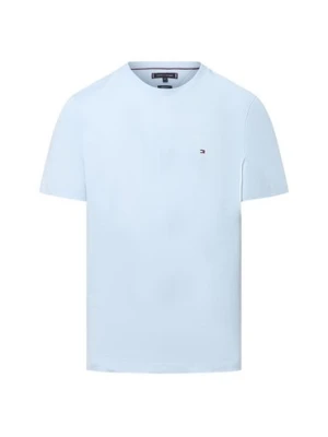 Tommy Hilfiger Koszulka męska Mężczyźni Bawełna niebieski jednolity,
