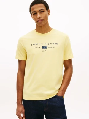 Tommy Hilfiger Koszulka Mężczyźni Bawełna żółty
