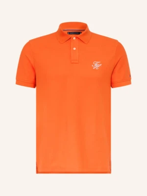 Tommy Hilfiger Koszulka Polo Piqué O Kroju Regular Fit orange