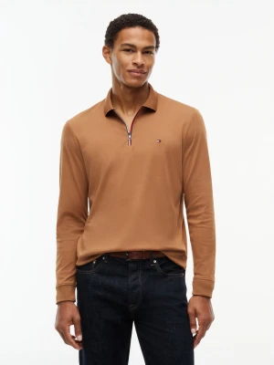 Tommy Hilfiger koszulka polo z długim rękawem Mężczyźni Bawełna (100%) brązowy