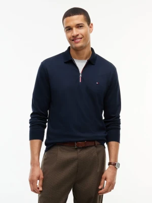 Tommy Hilfiger koszulka polo z długim rękawem Mężczyźni Bawełna (100%) niebieski