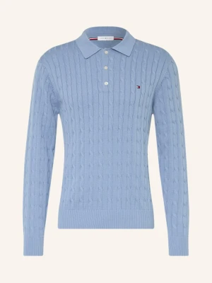 Tommy Hilfiger Koszulka Polo Z Dzianiny blau JASNONIEBIESKI