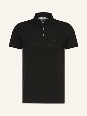 Tommy Hilfiger Koszulka Polo Z Piki Slim Fit schwarz