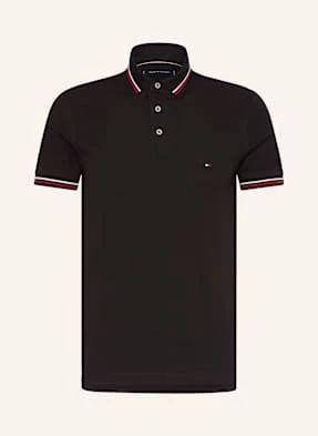 Tommy Hilfiger Koszulka Polo Z Piki Tipped Slim Fit schwarz