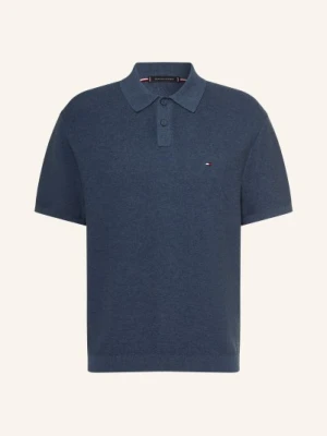 Tommy Hilfiger Koszulka Polo Z Pikowanym Wzorem blau