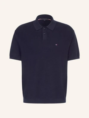 Tommy Hilfiger Koszulka Polo Z Pikowanym Wzorem blau