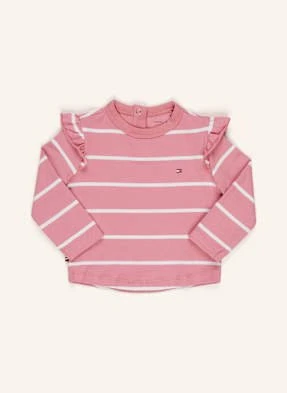 Tommy Hilfiger Koszulka Z Długim Rękawem Z Falbankami rosa