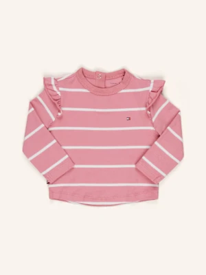 Tommy Hilfiger Koszulka Z Długim Rękawem Z Falbankami rosa