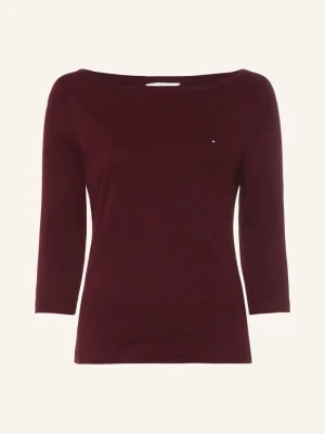 Tommy Hilfiger Koszulka Z Rękawem 3 / 4 rot CIEMNOCZERWONY