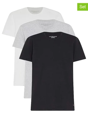 Tommy Hilfiger Underwear Koszulki (3 szt.) w kolorze jasnoszarym, białym i czarnym rozmiar: S