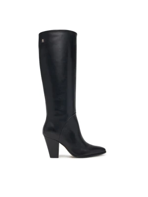 Tommy Hilfiger Kozaki Clean Tubular Knee Boot FW0FW09584 Czarny
