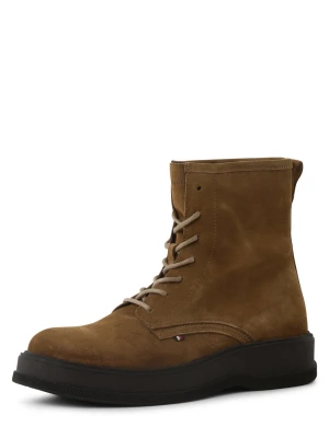 Tommy Hilfiger Kozaki ze skóry Mężczyźni skóra brązowy jednolity,