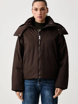 Tommy Hilfiger krótka kurtka damska brązowy