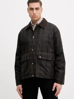 Tommy Hilfiger kurtka bawełniana kolor brązowy przejściowa MW0MW42566