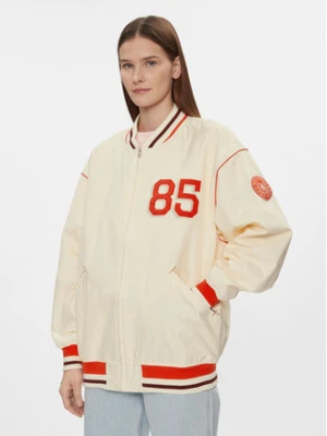 Tommy Hilfiger Kurtka bomber Baseball WW0WW40477 Beżowy Oversize
