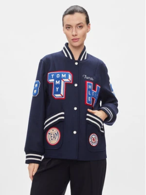 Tommy Hilfiger Kurtka bomber Collegiate Wool Blend Varsity WW0WW40479 Granatowy Regular Fit