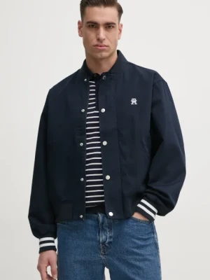 Tommy Hilfiger kurtka bomber dwustronna kolor granatowy przejściowa MW0MW38707