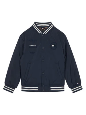 Tommy Hilfiger Kurtka bomber Graphic KB0KB10079 Granatowy Regular Fit