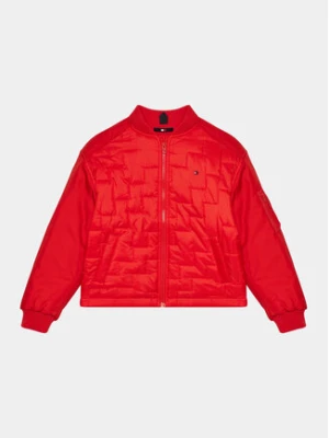Tommy Hilfiger Kurtka bomber KG0KG07795 D Czerwony Boxy Fit