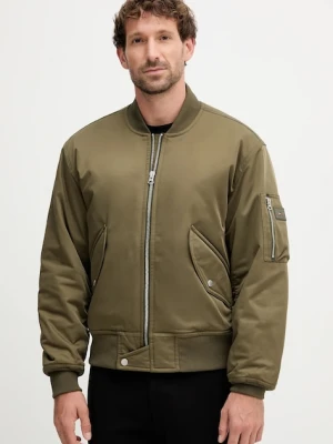 Tommy Hilfiger kurtka bomber kolor zielony zimowa MW0MW40593