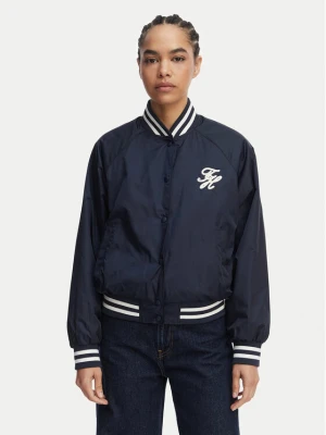 Tommy Hilfiger Kurtka bomber Logo Appliqué WW0WW48618 Granatowy Regular Fit