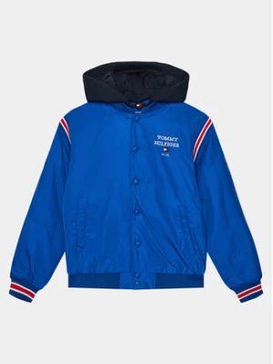 Tommy Hilfiger Kurtka bomber Th Logo Bomber Jacket KB0KB08742 Niebieski Regular Fit