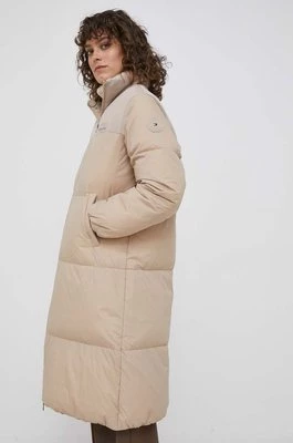 Tommy Hilfiger kurtka damska kolor beżowy zimowa WW0WW39749