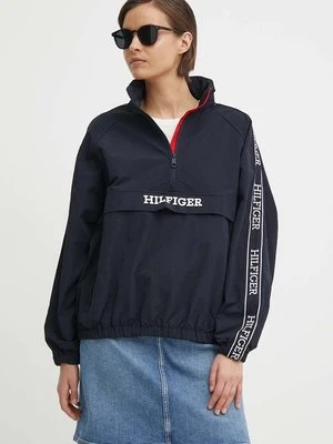 Tommy Hilfiger kurtka damska kolor granatowy przejściowa oversize WW0WW41507