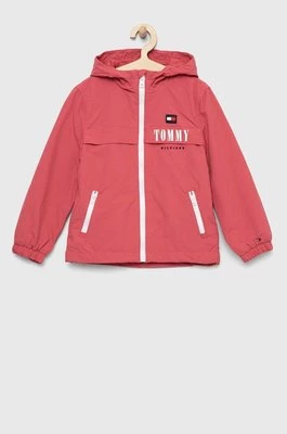 Tommy Hilfiger kurtka dziecięca kolor różowy