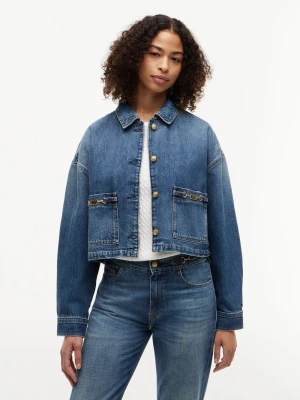 Tommy Hilfiger kurtka dżinsowa Kobiety Bawełna (100%) niebieski,