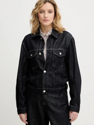 Tommy Hilfiger kurtka jeansowa kolor granatowy przejściowa WW0WW49523
