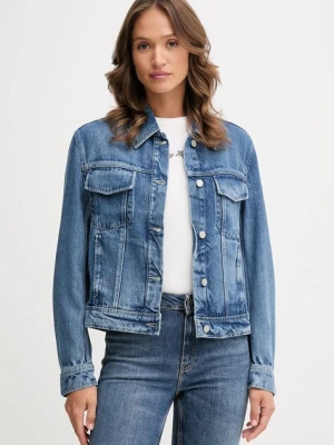 Tommy Hilfiger kurtka jeansowa kolor niebieski przejściowa WW0WW46485