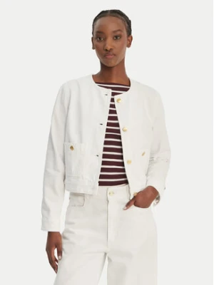 Tommy Hilfiger Kurtka jeansowa Lady WW0WW48591 Biały Regular Fit