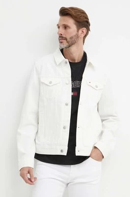 Tommy Hilfiger kurtka jeansowa męska kolor biały przejściowa MW0MW34522