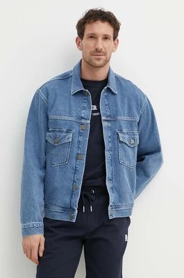Tommy Hilfiger kurtka jeansowa męska kolor niebieski przejściowa MW0MW34523