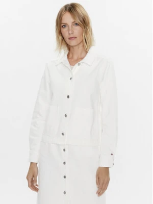 Tommy Hilfiger Kurtka jeansowa WW0WW37625 Biały Regular Fit