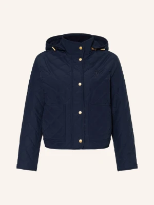 Tommy Hilfiger Kurtka Pikowana Z Odpinanym Kapturem blau GRANATOWY