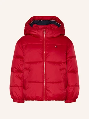 Tommy Hilfiger Kurtka Pikowana Z Odpinanym Kapturem rot