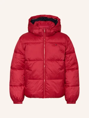 Tommy Hilfiger Kurtka Pikowana Z Odpinanym Kapturem rot