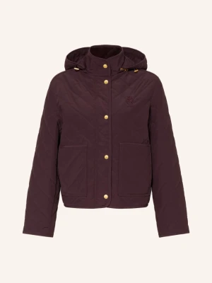 Tommy Hilfiger Kurtka Pikowana Z Odpinanym Kapturem rot CIEMNOCZERWONY
