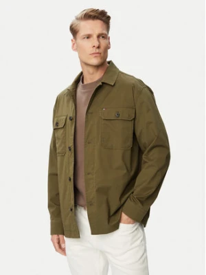 Tommy Hilfiger Kurtka przejściowa Blend MW0MW43471 Zielony ciemny Regular Fit