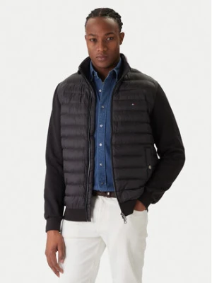 Tommy Hilfiger Kurtka przejściowa Mix Media Ess MW0MW41329 Czarny Regular Fit