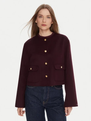 Tommy Hilfiger Kurtka przejściowa WW0WW47446 Bordowy Regular Fit